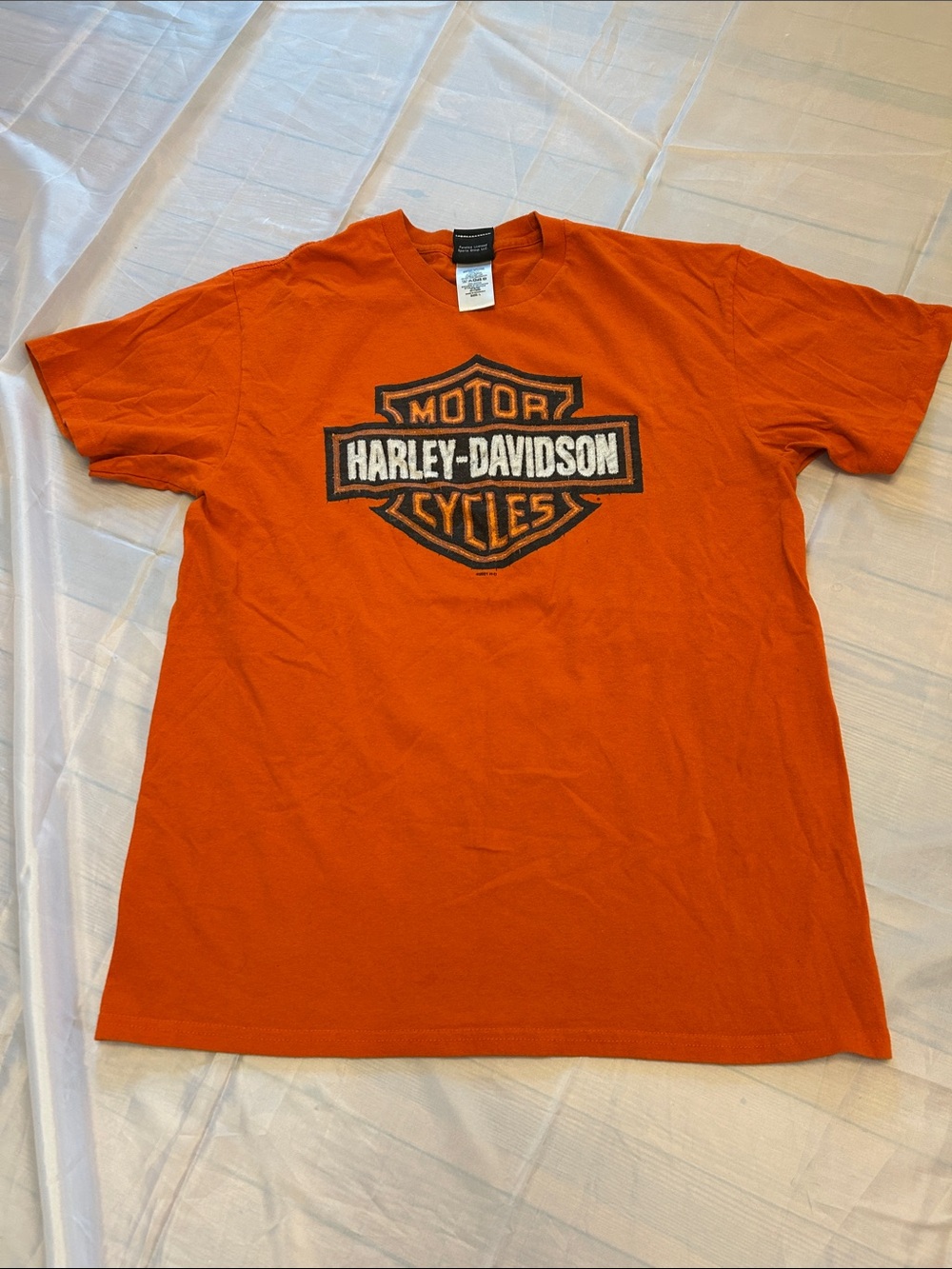 Harley‑Davidson Orange Short Sleeve Logo Tee